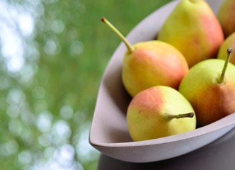 Pears on the mirror surface