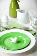 Beautiful table setting close up