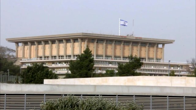  The Knesset  (Israeli parliament) Under the winter light.