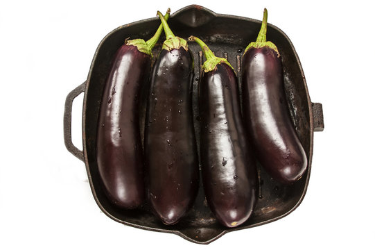 Eggplants ready for cooking