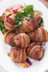 Bacon and potato rolls