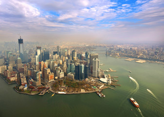 Aerial view of Lower Manhattan, New York