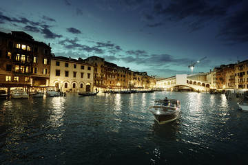 Naklejka premium Grand Canal in sunset time, Venice, Italy