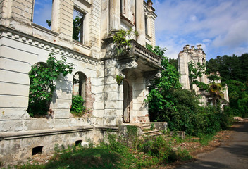 Ruins of the abandoned palace
