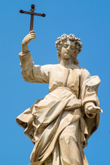 Statue of Santa Rosalia next to the cathedral of Palermo. Sicily