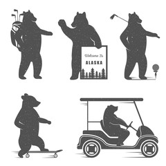 Fototapeta premium Vector Illustration Fun Bear