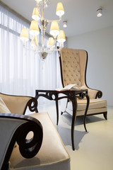 Comfortable retro armchairs