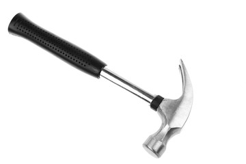 One claw hammer isolated on white