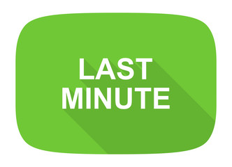 last minute flat design modern icon