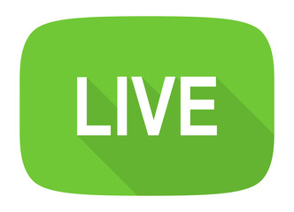 live flat design modern icon