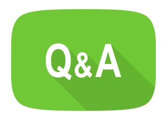 question answer flat design modern icon