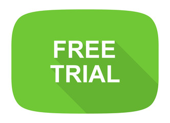 free trial flat design modern icon