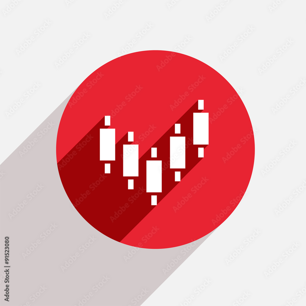 Poster vector modern binary options red circle icon