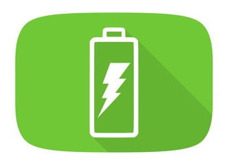 battery flat design modern icon