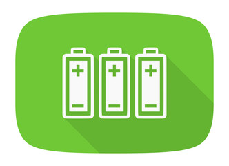 battery flat design modern icon