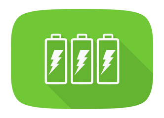 battery flat design modern icon