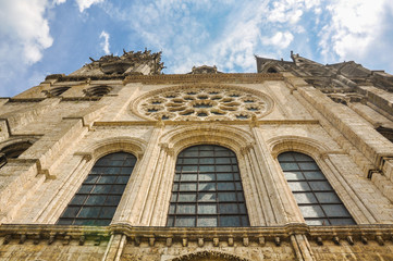 Fototapeta premium The west front of Chartres Cathedral, France, Europe