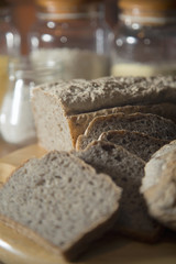 Homemade gluten free buckwheat bread.