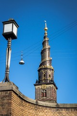Fototapeta na wymiar Kopenhagen, Erlöserkirche, Turm