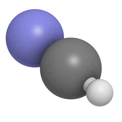 Hydrogen cyanide (HCN) poison molecule. 