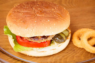 Classic homemade hamburger