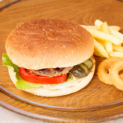 Classic homemade hamburger