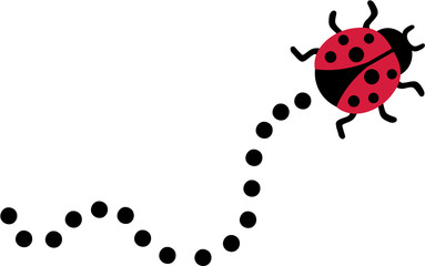 Ladybug with track