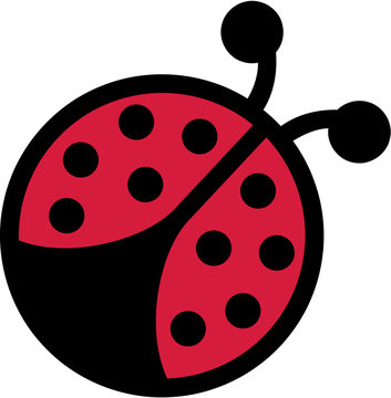 Ladybug with round body