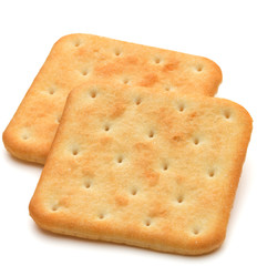 Dry cracker cookies isolated on white background cutout