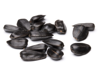 Sunflower seeds  isolated on white background close up