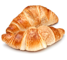 Croissant or  crescent roll isolated on white background cutout