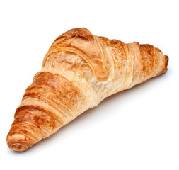 Croissant or  crescent roll isolated on white background cutout