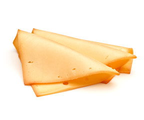 cheese slices isolated on white background cutout