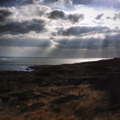 the sea and the light among clouds