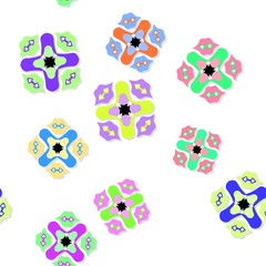 Obraz premium Seamless pattern with colorful ornaments