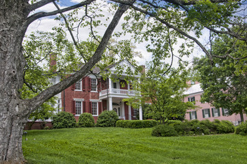 The historic town of Harpers Ferry in Virginia USA