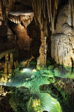 The Fabulous Luray Caverns in Virginia USA. Visitors by the millions have made Luray Caverns the most popular caverns in Eastern America