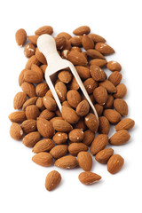 Pile of almond nuts
