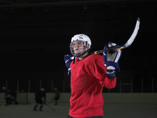 Obraz premium hockey player portrait