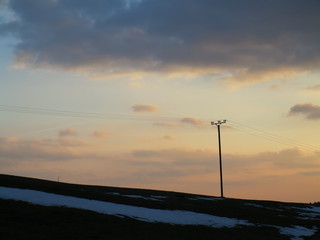 Obraz premium electric power pole