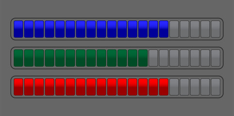 Colorful progress bar vector pack