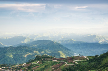 Fototapeta premium Peaceful Valley a view from top of mountain