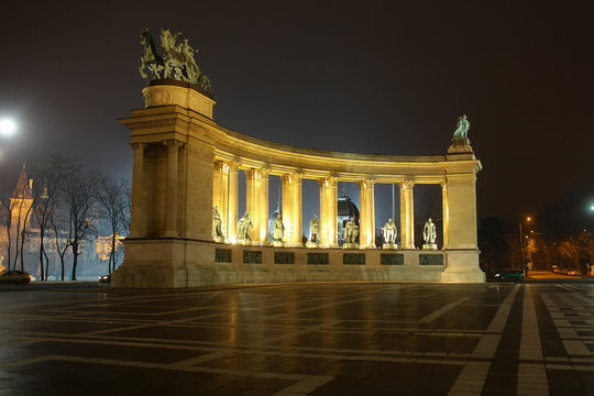 Heroes' Square in Budapest, Hungary