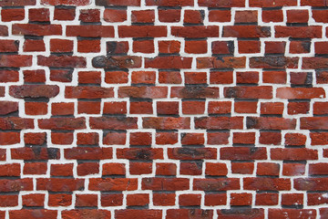 Familistère de Guise (France) / Mur de briques avec joints colorés