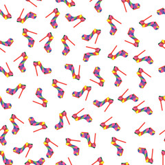 pattern shoes fashion background vector