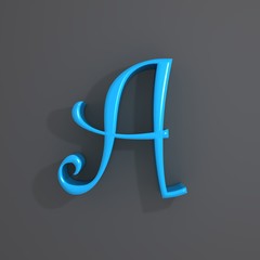 Letter A 3d illustration 