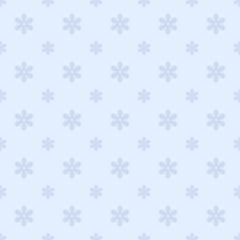 Christmas seamless pattern with snowflakes on a blue background