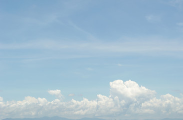 Fototapeta premium Sky with clouds and mountain