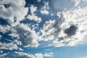 blue sky with cloud closeup