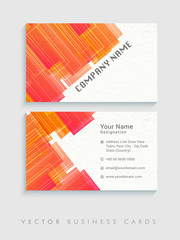 Abstract horizontal business or visiting card.